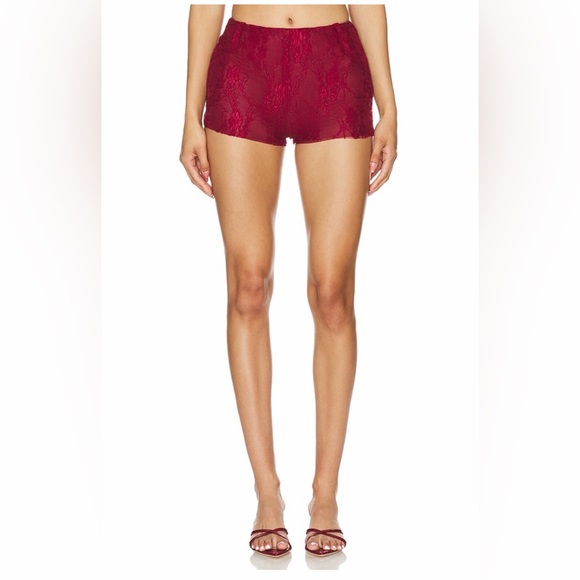 NWT Somebodee x REVOLVE Paloma Shorts in Wine Red size M